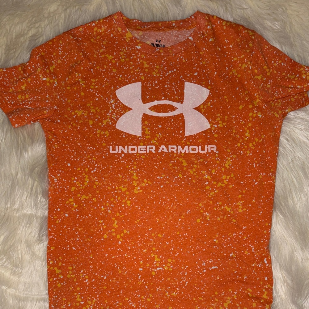 Under Armour Kids Speckled Orange Tee